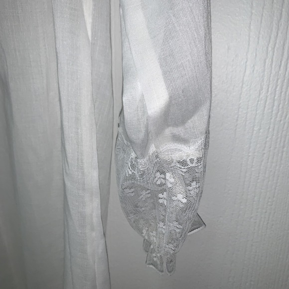 VTG "IRIS LINGERIE" W/EMBROIDERY & FRENCH BOBBIN LACE NIGHTGOWN Cottagecore Med - Picture 3 of 11